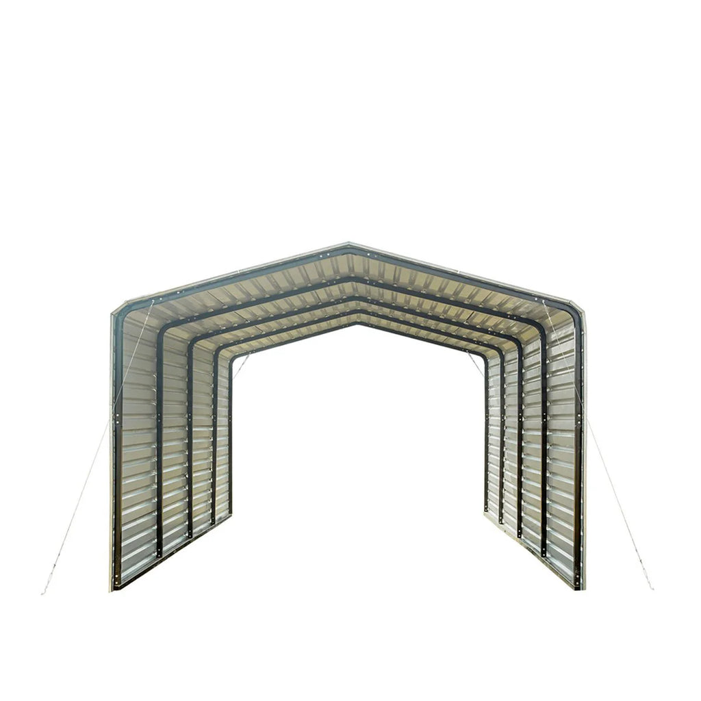 CP1220F 12′ x 20′ All-Steel Carport with Enclosed Sides