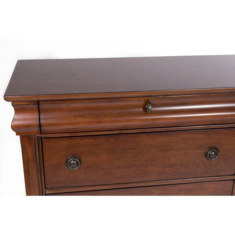 8 Drawer 64” W Double Dresser With Mirror