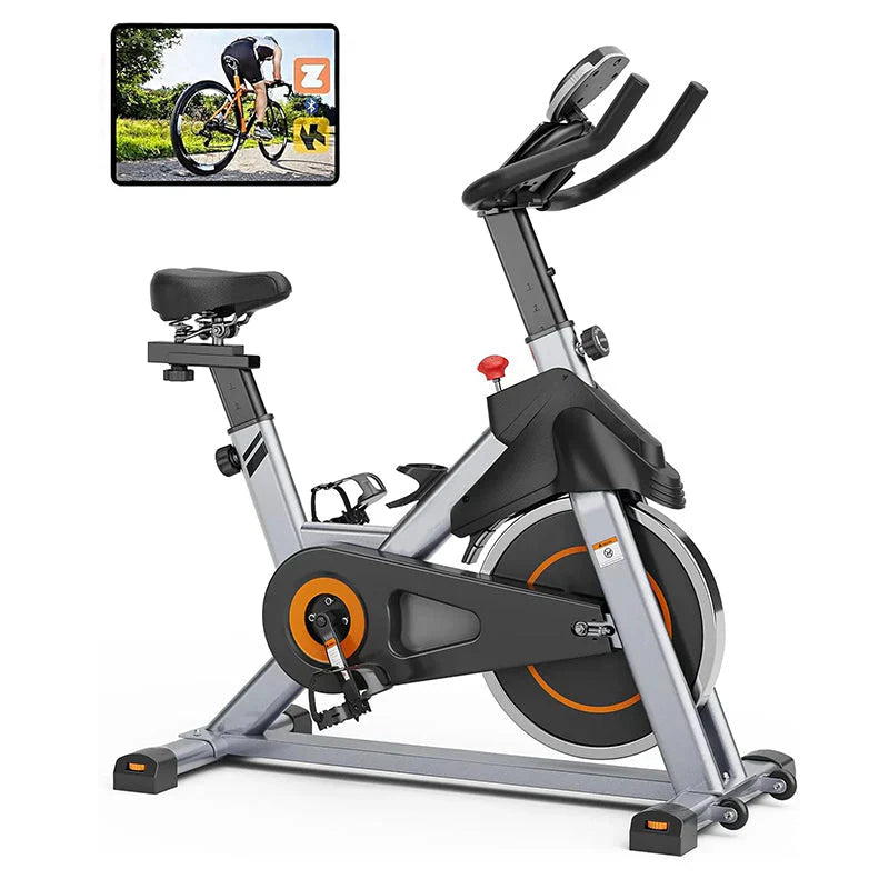 Indoor Cycling Bike Brake Pad/Magnetic Stationary Bike – Cycle Bike with Tablet Mount & Comfortable Seat Cushion