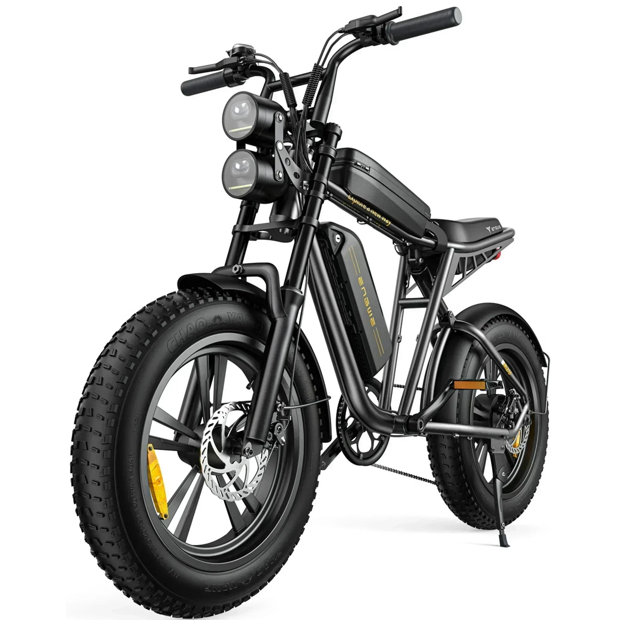 1000W Electric Bike for Adults, Retro-Style, 28mph, 94 Miles Range, 20×4.0 Fat Tires, Full Suspension, UL Certified