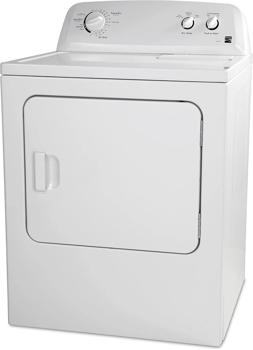 29 Front Load Electric Dryer with Wrinkle Guard and 7.0 Cubic Ft. Total Capacity, White
