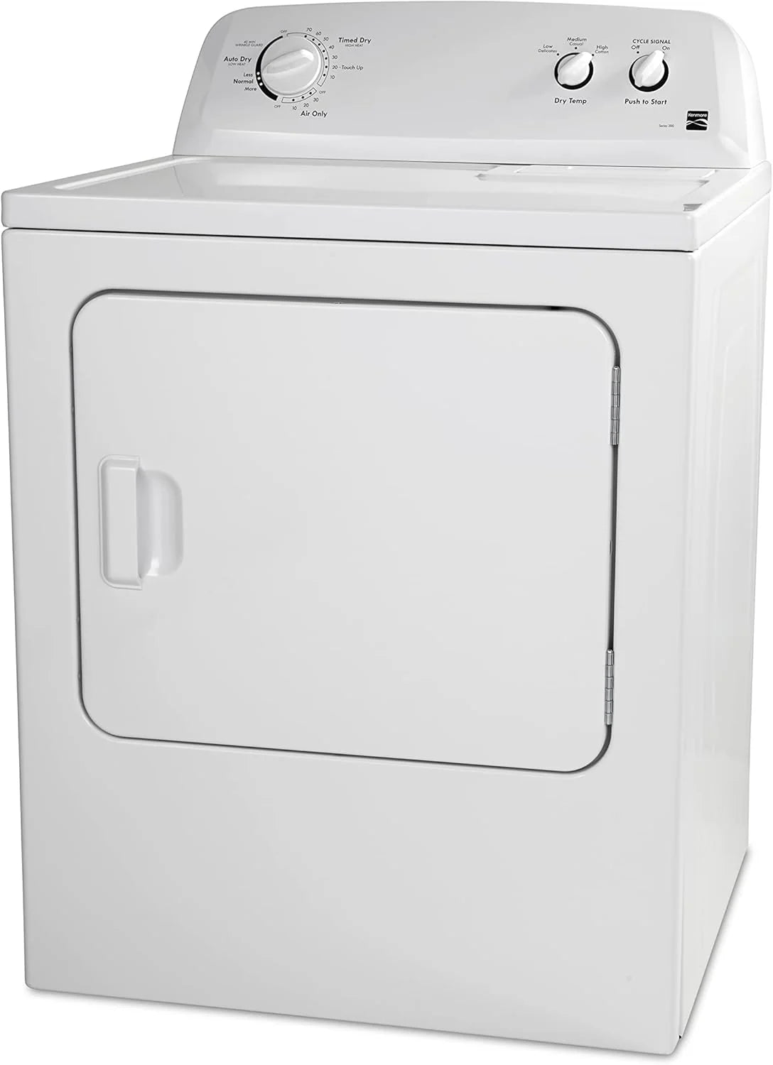29 Front Load Electric Dryer with Wrinkle Guard and 7.0 Cubic Ft. Total Capacity, White