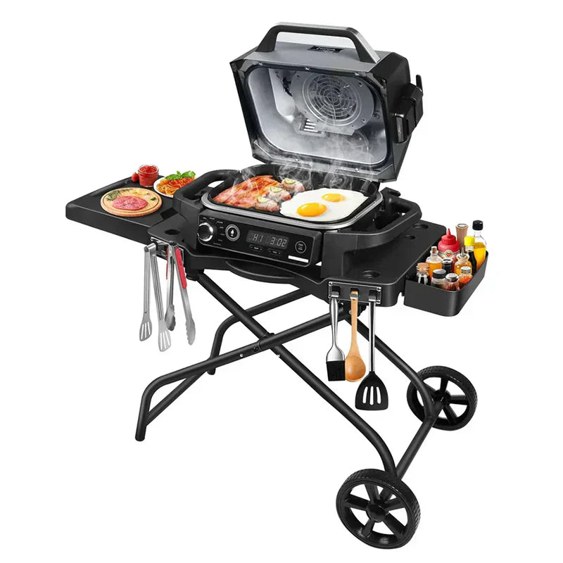 Collapsible Grill Stand for Ninja Woodfire Grill, Traeger, Pit Boss, and 22 Blackstone Griddle