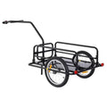 Foldable Bike Cargo Trailer, 80lbs Capacity, 16 Wheels, Black, with Hitch