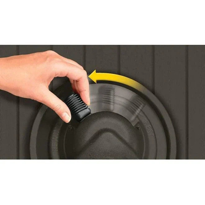 125 Aquawinder Auto Rewind Water Powered Yard Hose Reel, Java (2 Pack)