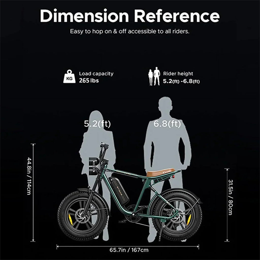 1000W Electric Bike for Adults, Retro-Style, 28mph, 94 Miles Range, 20×4.0 Fat Tires, Full Suspension, UL Certified