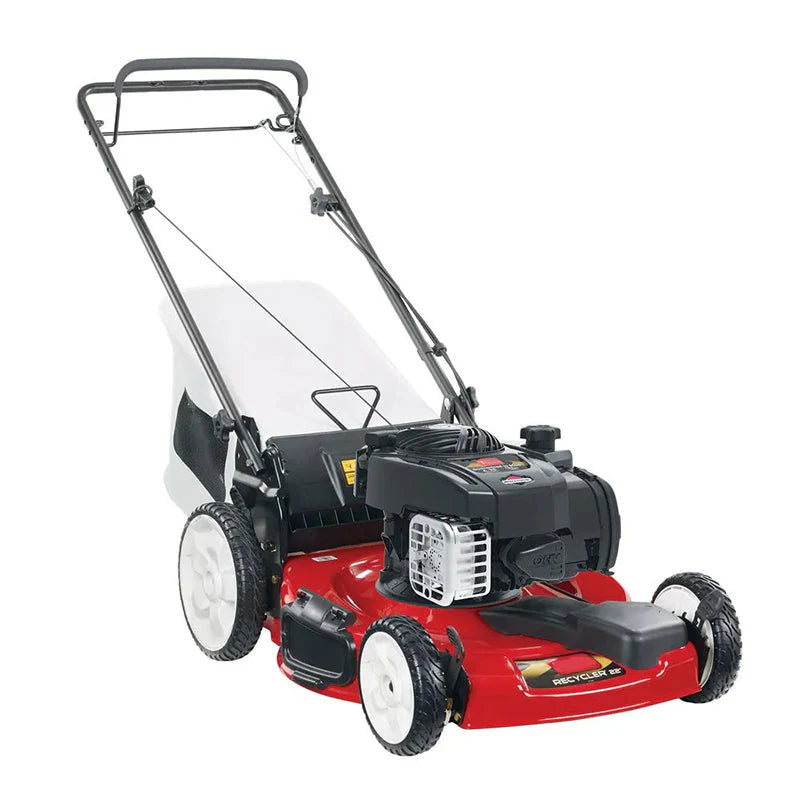 22 in Briggs Stratton High Wheel Variable Speed Gas Walk Behind Self Propelled Lawn Mower with Bagger