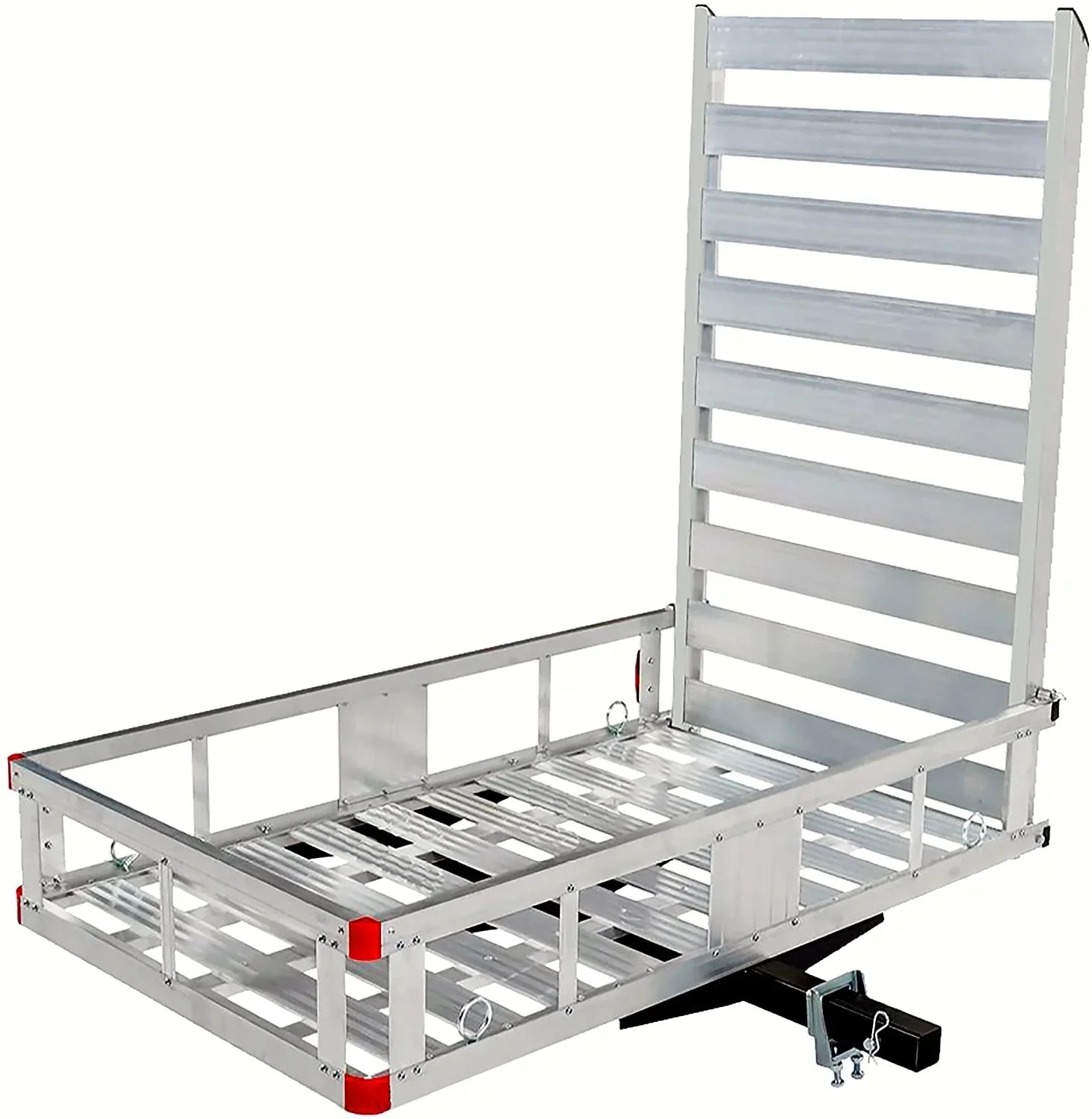 80779 Aluminum Hitch Mount Cargo Carrier with 47 Long Ramp, 1 Pack