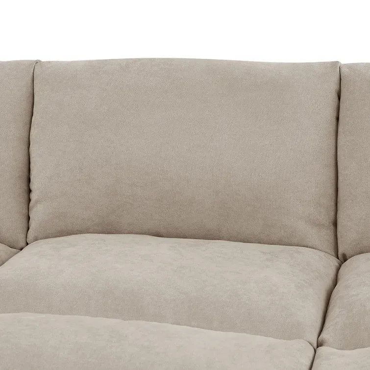 134 Wide Reversible Modular Sectional with Ottoman