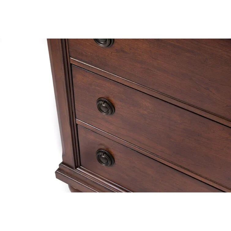 8 Drawer 64” W Double Dresser With Mirror