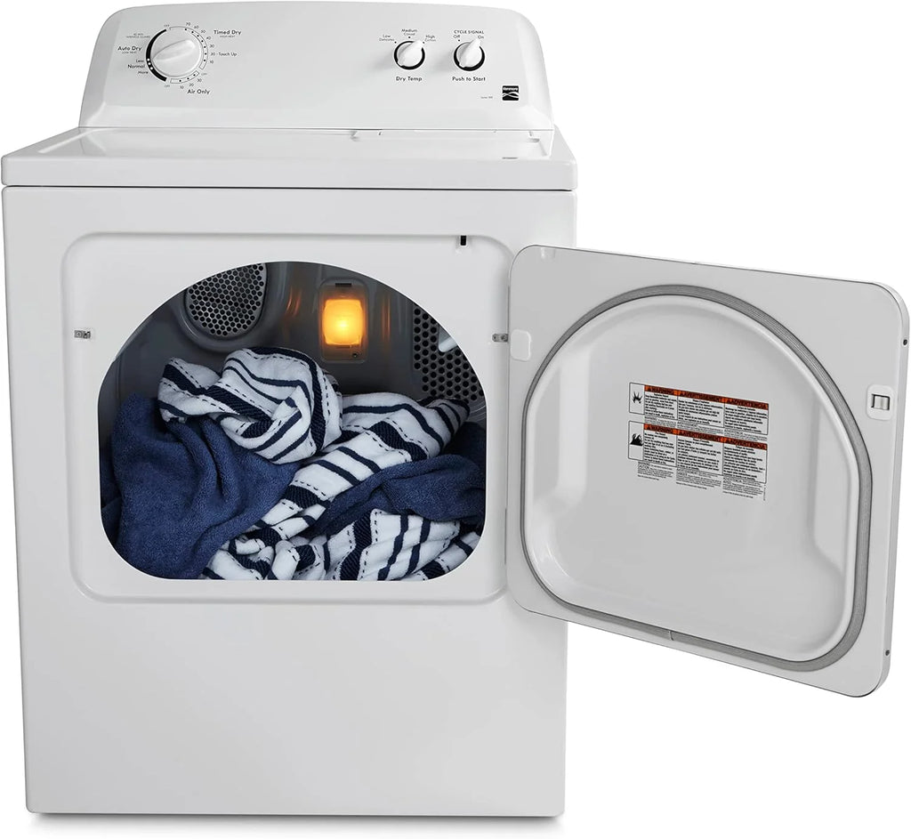 29 Front Load Electric Dryer with Wrinkle Guard and 7.0 Cubic Ft. Total Capacity, White