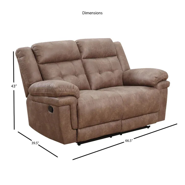 66” Pillow Top Arm Reclining Loveseat