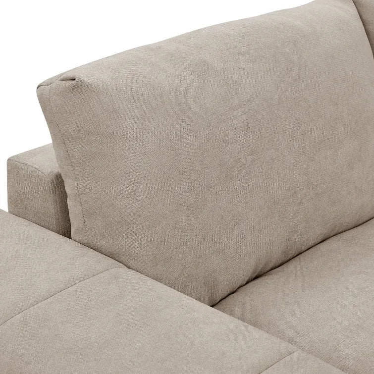 134 Wide Reversible Modular Sectional with Ottoman