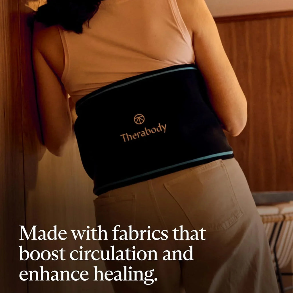 RecoveryTherm Back – Hot Vibration Back and Core Wrap for Athletes – Advanced Hot Vibration for Pain Relief Wrap with Cryothermal Technology – One Size Fits All