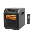 Portable Space Heater, 750W/1500W Small Infrared Heater w/ Remote, LED Display, 3 WorModes, Safe Electric Heater for Home Office Bedroom with Overheat Protection, 11.58 x 9.72 x 12, Q6153
