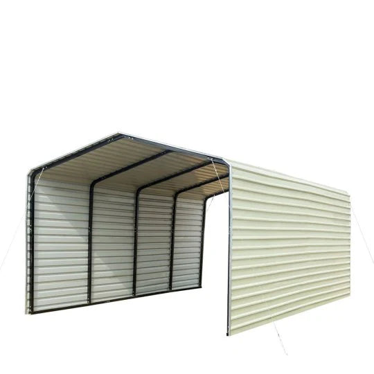 CP1220F 12′ x 20′ All-Steel Carport with Enclosed Sides