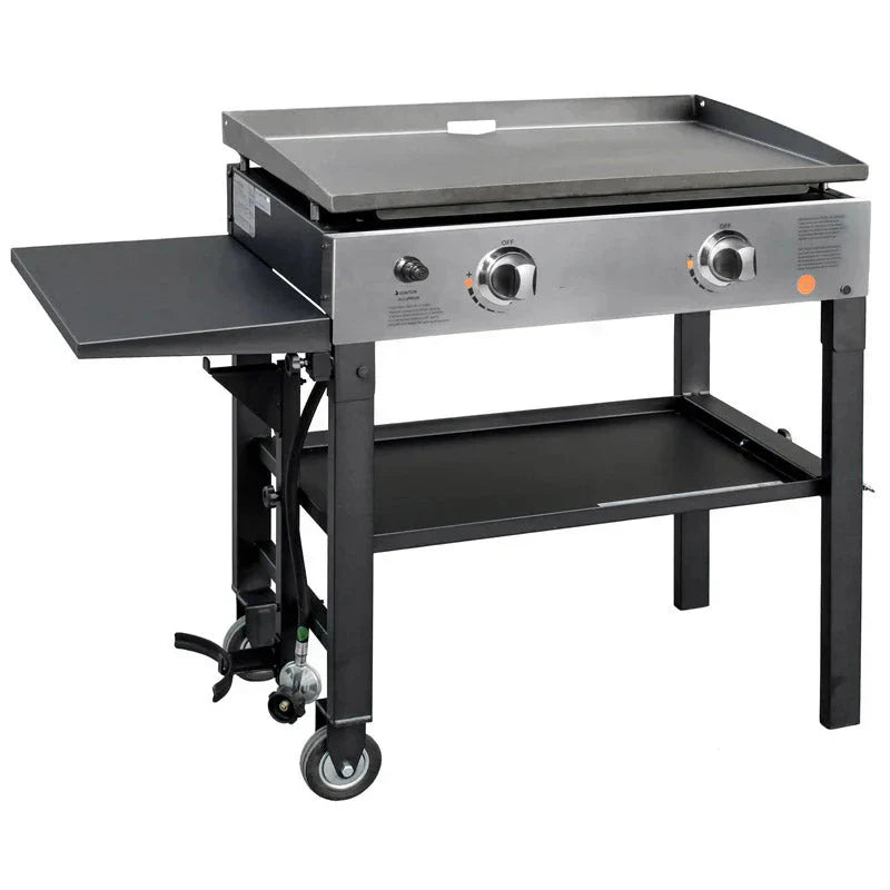 2-Burner 28 Griddle Cooking Station with Stainless Steel