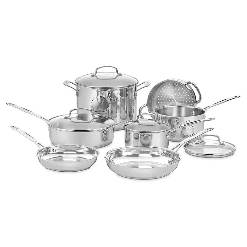 11-Piece Cookware Set, Chef’s Classic Stainless Steel Collection 77-11G
