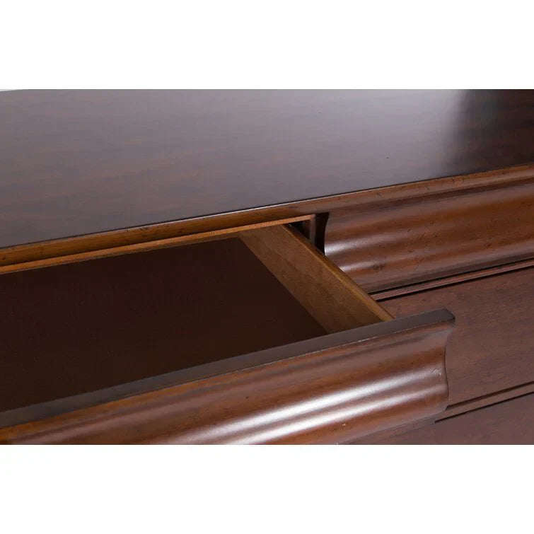 8 Drawer 64” W Double Dresser With Mirror