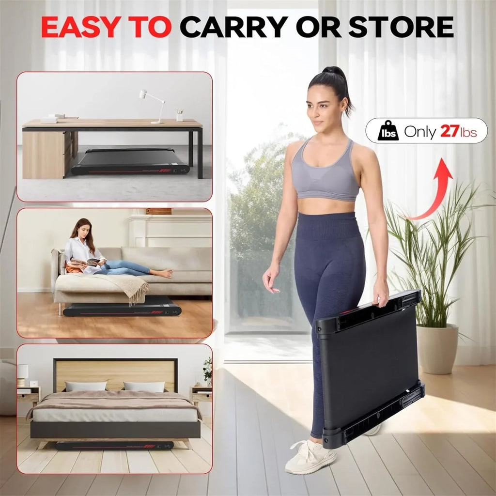 Walking Vibration Pad with APP, 3 in 1 Under Desk Treadmill, 2.5HP Low Noise Walking Treadmill Pad with Remote Control,Portable Treadmills for Home Office