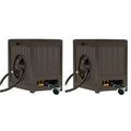 125 Aquawinder Auto Rewind Water Powered Yard Hose Reel, Java (2 Pack)