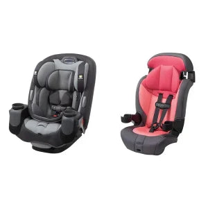 Grow and Go All-in-One Slim Convertible Car Seat, Rear Facing, 5-40 lbs, Forward Facing (30-65 lbs), High Back Booster Seat 40-100 pounds, Aqua Pop