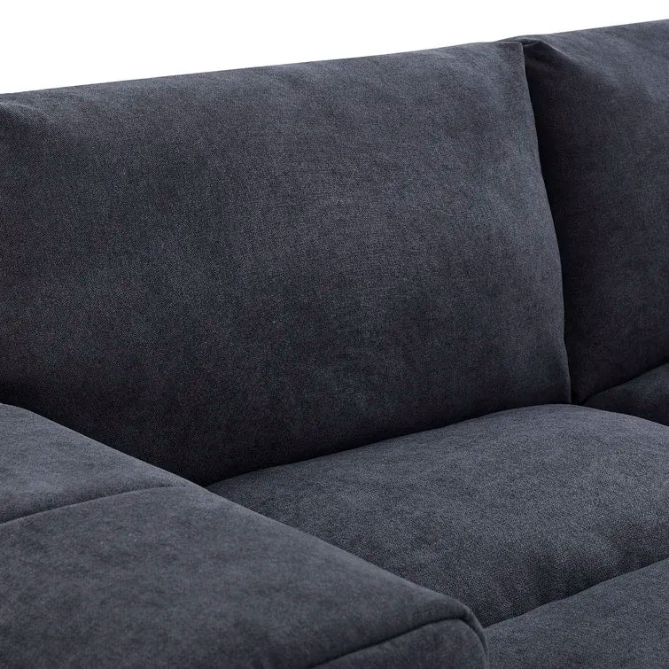 134 Wide Reversible Modular Sectional with Ottoman