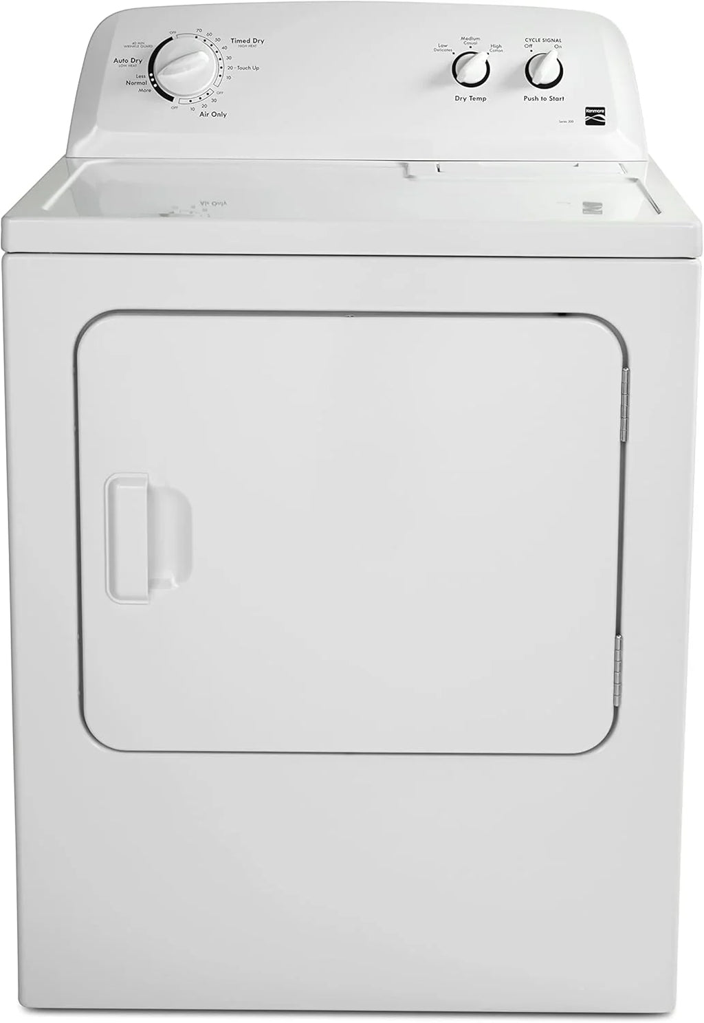 29 Front Load Electric Dryer with Wrinkle Guard and 7.0 Cubic Ft. Total Capacity, White