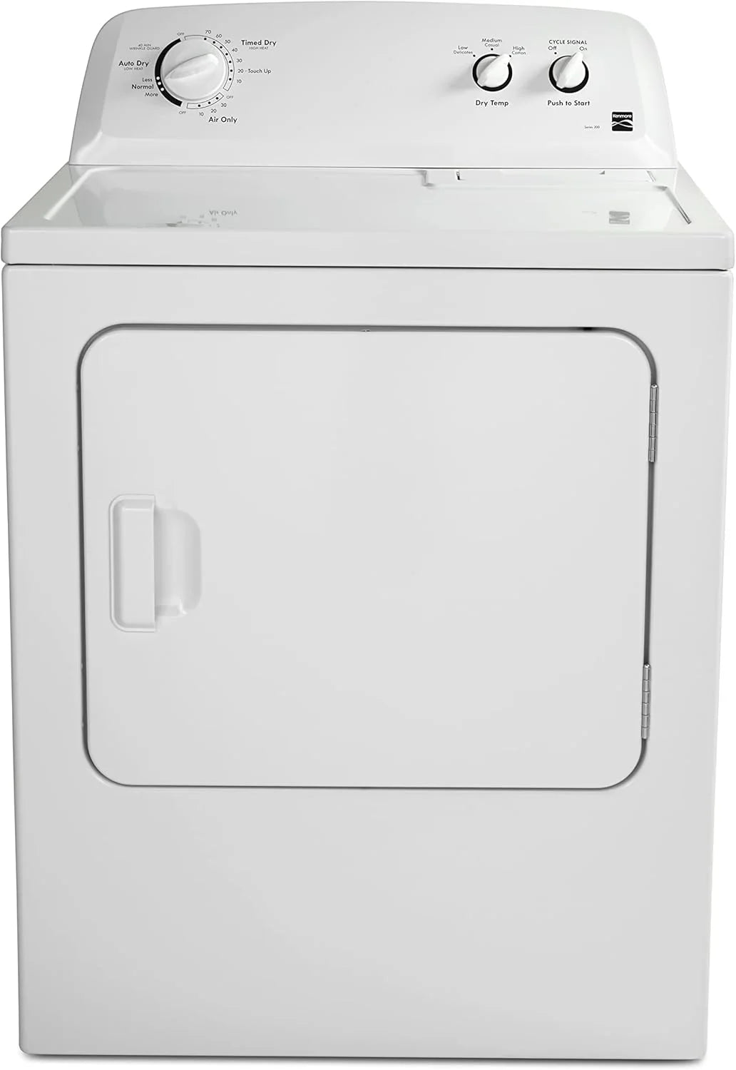 29 Front Load Electric Dryer with Wrinkle Guard and 7.0 Cubic Ft. Total Capacity, White