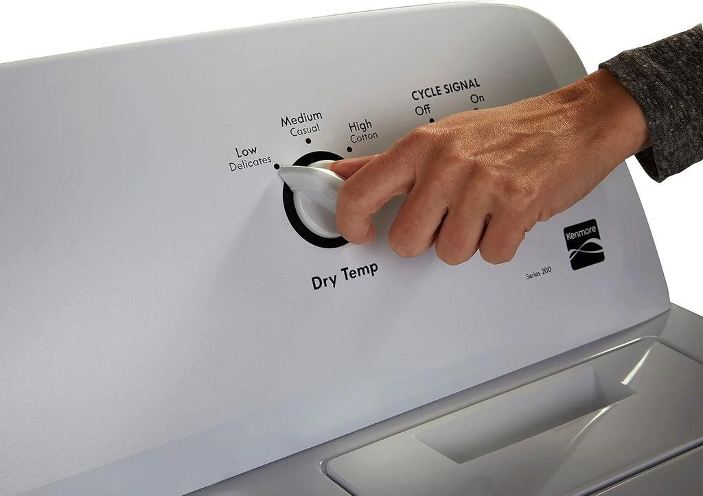 29 Front Load Electric Dryer with Wrinkle Guard and 7.0 Cubic Ft. Total Capacity, White
