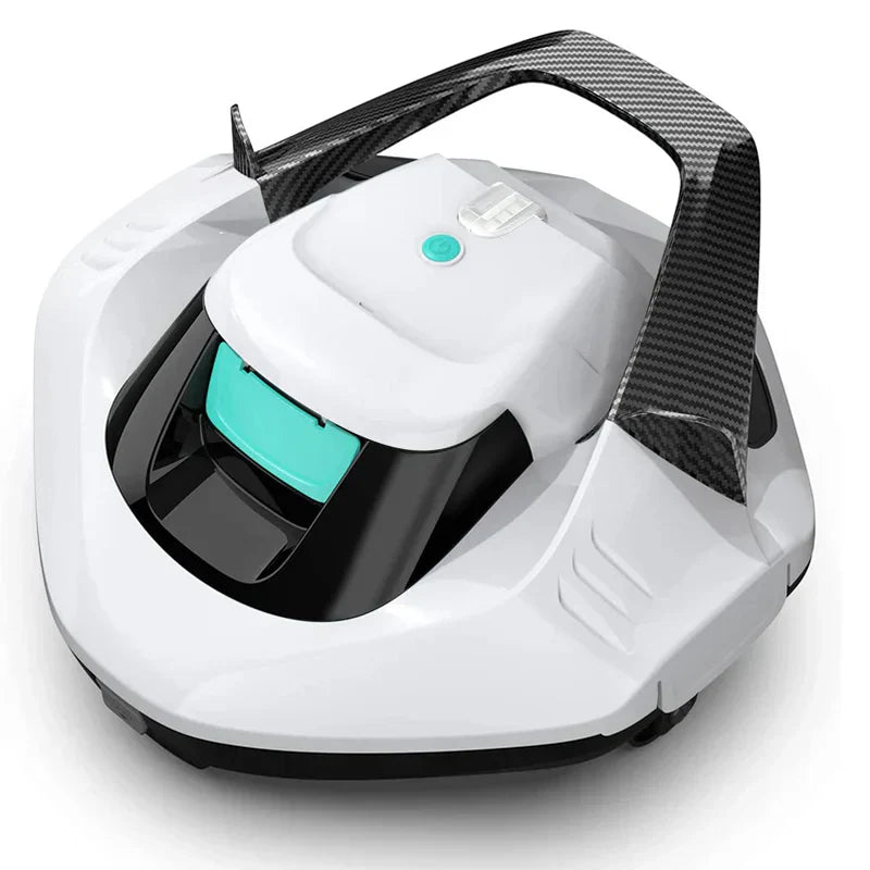 Cordless Robotic Pool Cleaner, Pool Vacuum Lasts 90 Mins, LED Indicator, Self-Parking, Ideal for Above/In-Ground Flat Pools up to 40 Feet – Gray