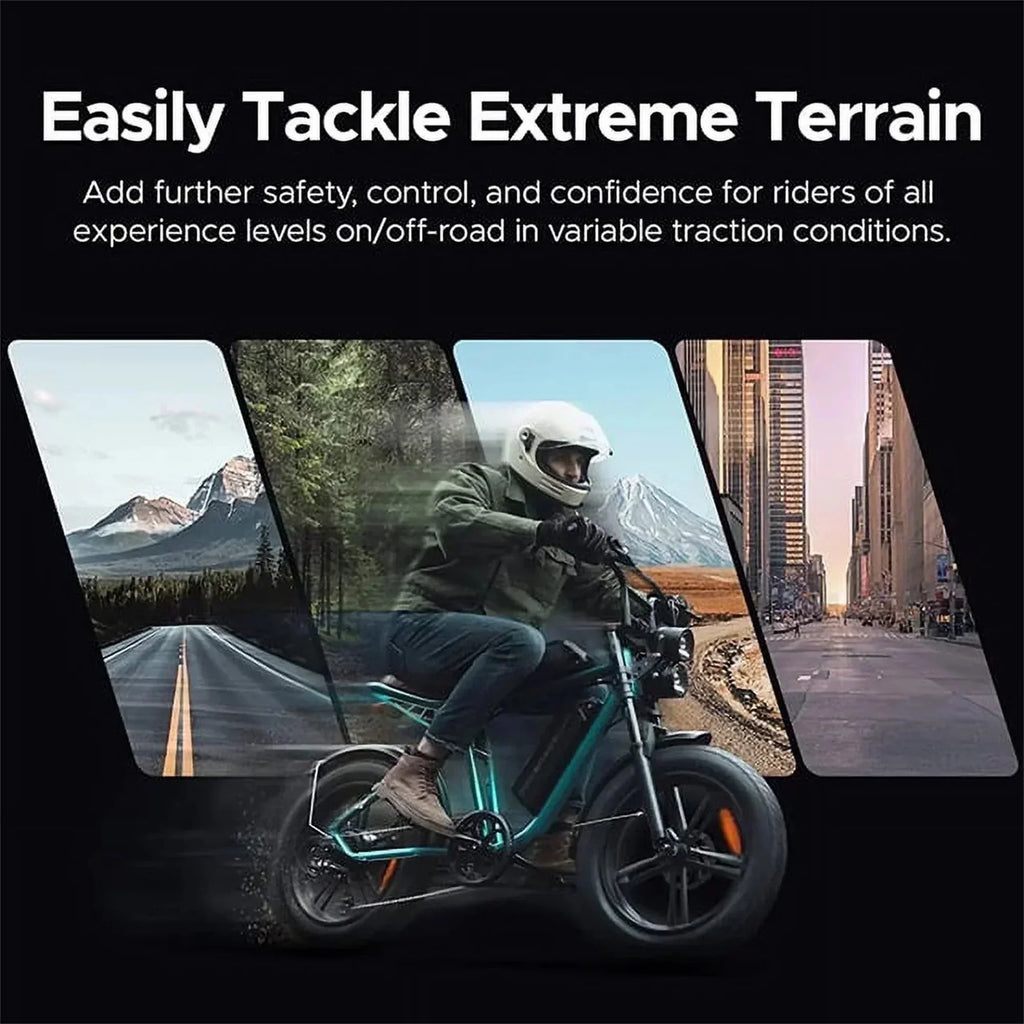 1000W Electric Bike for Adults, Retro-Style, 28mph, 94 Miles Range, 20×4.0 Fat Tires, Full Suspension, UL Certified
