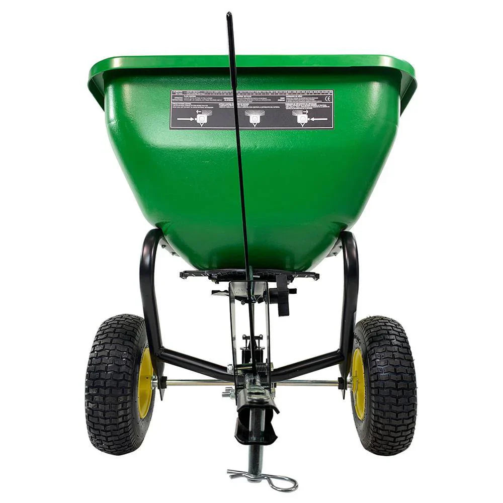 175 lb Tow-Behind Broadcast Spreader, Rustproof Poly Hopper, Universal Fit