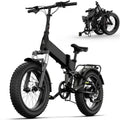 Electric Bike, 4.0 Fat Tire Foldable Ebike, 48V 13Ah Battery, 750W Electric Commuter Bicycle with LCD, 20 One-Step Folding Electric City Bike for Men Women, Black